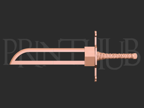 Tiburon Harribel sword from Bleach for 3d print cosplay stl 3D 打印模型