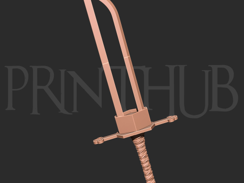 Tiburon Harribel sword from Bleach for 3d print cosplay stl 3D 打印模型