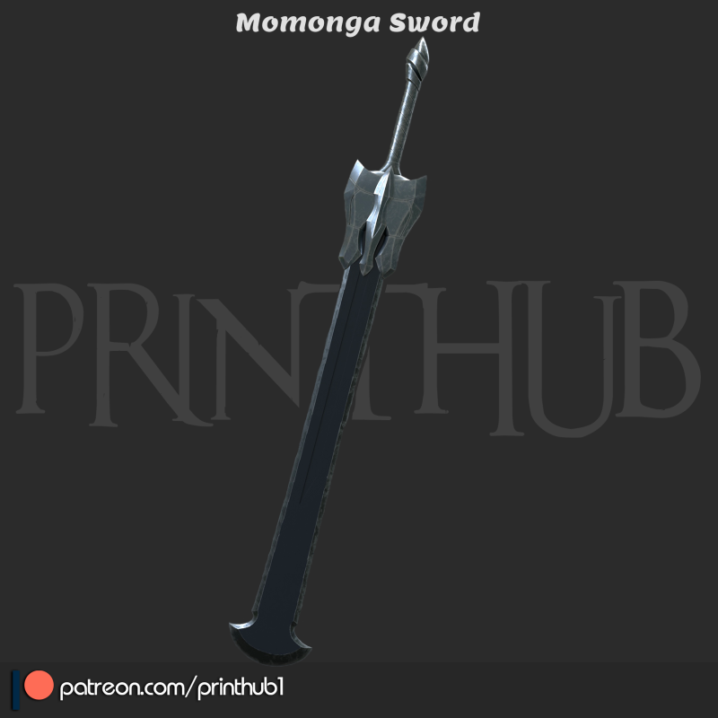 Momonga Sword from Overlord - Fan Art for cosplay STL 3D Print Model .c4d .max .obj .3ds .fbx .stl .blend