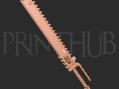 Pedang rantai dari luar angkasa kelautan 2 untuk cosplay stl Model Cetak 3D