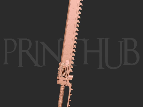Chainsword from space marine 2 for cosplay stl 3D Print Model