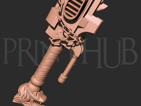 Chainsword wolf from space marine 2 for cosplay stl 3D-Druckmodell