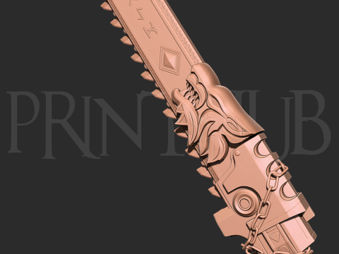 Chainsword wolf from space marine 2 for cosplay stl 3D-Druckmodell