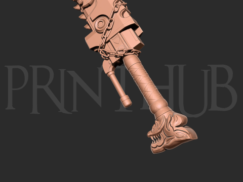 Chainsword wolf from space marine 2 for cosplay stl 3D-Druckmodell