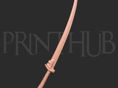 Espada Onimusha Raizan N&iacute;vel 1 para cosplay impress&atilde;o 3D stl Modelo de Impressão 3D