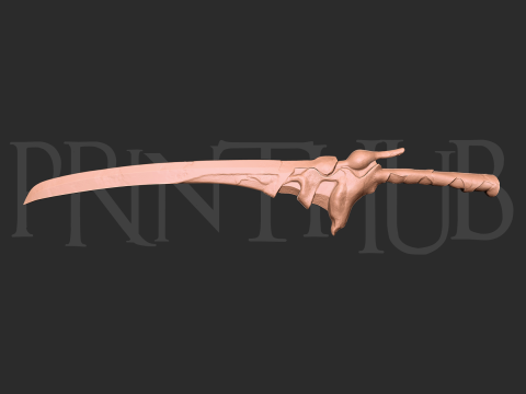 Raizan Sword Level 2 Onimusha Fan Art Cosplay STL File 3D Принт Модель