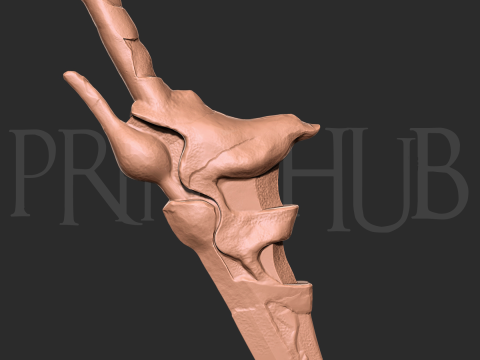 Raizan Sword Level 2 Onimusha Fan Art Cosplay STL File 3D Принт Модель