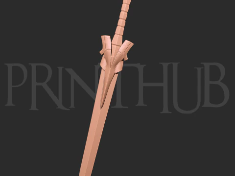 Enryuu Sword Level 1 File STL Properti Cosplay Seni Penggemar Onimusha Model Cetak 3D