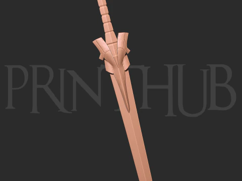 炎龍剣レベル 1 鬼武者ファンアートコスプレ小道具 STL ファイル 3Dプリントモデル