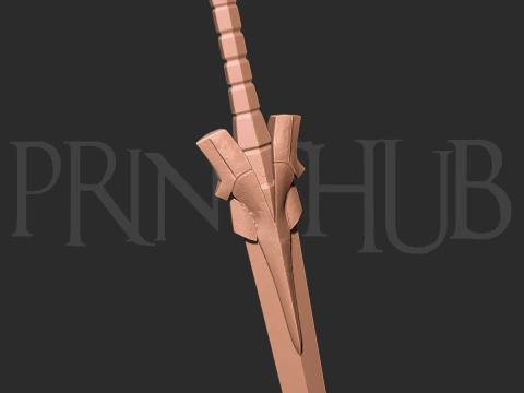炎龍剣レベル 1 鬼武者ファンアートコスプレ小道具 STL ファイル 3Dプリントモデル
