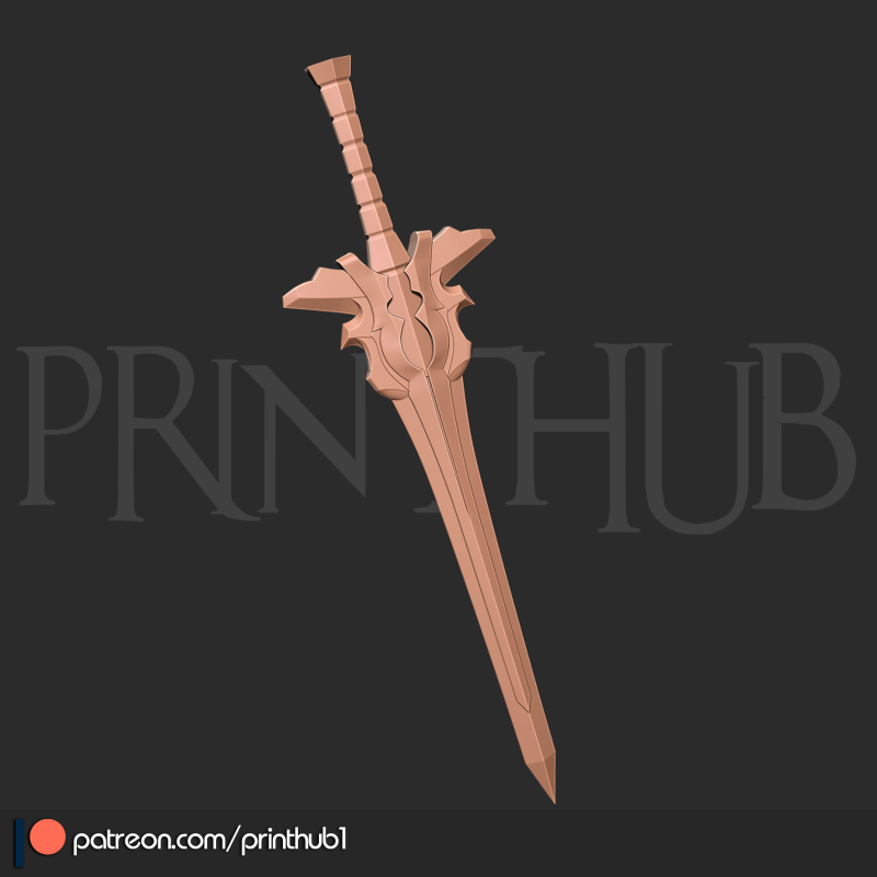 Enryuu Sword Level 2 Onimusha Fan Art Cosplay Prop STL File 3Dプリントモデル .c4d .max .obj .3ds .fbx .stl .blend
