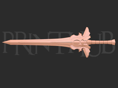 炎龍剣レベル 2 鬼武者ファンアートコスプレ小道具 STL ファイル 3Dプリントモデル