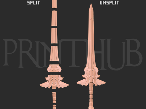 Enryuu Sword Level 2 Onimusha Fan Art Cosplay Prop STL File 3Dプリントモデル