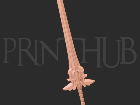 炎龍剣レベル 2 鬼武者ファンアートコスプレ小道具 STL ファイル 3Dプリントモデル