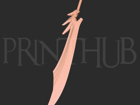 Shippuu Sword Level 2 Onimusha Fan Art Cosplay Prop STL File Modelo de Impressão 3D