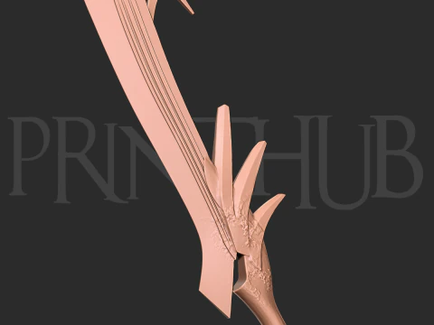 Shippuu Espada N&iacute;vel Max Onimusha Fan Art Cosplay Prop Arquivo STL Modelo de Impressão 3D