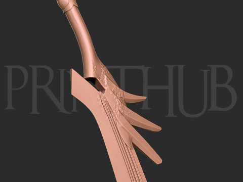 Shippuu Espada N&iacute;vel Max Onimusha Fan Art Cosplay Prop Arquivo STL Modelo de Impressão 3D