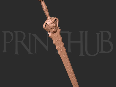 비샤몬 검 오니무샤 팬 아트 전설적인 코스프레 소품 STL 파일 3D 프린트 모델