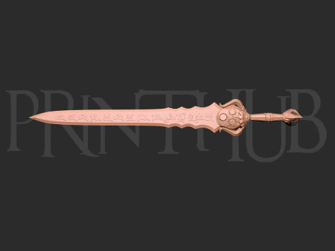 Bishamon Sword Onimusha Fan Art Legendary Cosplay Prop STL File 3D Print Model