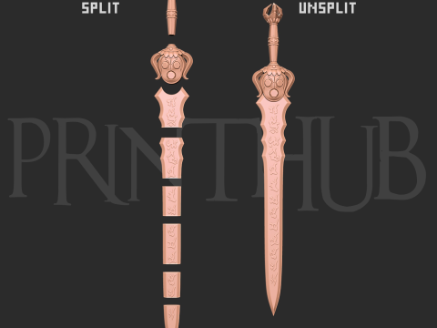Bishamon Sword Onimusha Fan Art Legendary Cosplay Prop STL File Modèles 3D en vedette