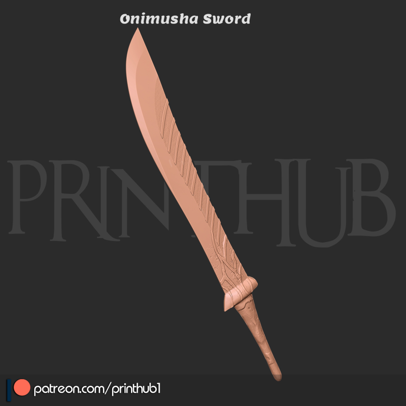 Enryuu Sword Level 1 Onimusha Warlords Fan Art Cosplay Prop STL Modèles 3D en vedette .c4d .max .obj .3ds .fbx .stl .blend