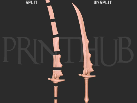 Buraitou Spada Livello 1 Onimusha 2 Fan Art Cosplay Prop File STL Modello di stampa 3D