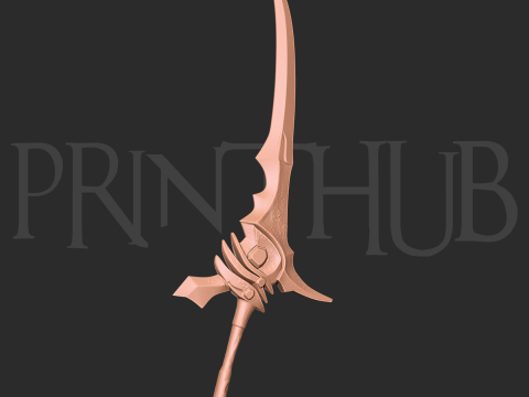 Buraitou Sword Max Level Onimusha 2 Fan Art Cosplay Prop Stl File 3D 인쇄