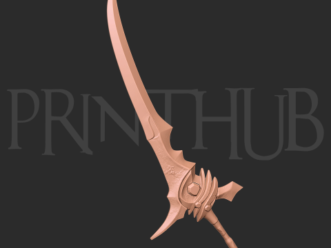 Buraitou Sword Max Level Onimusha 2 Fan Art Cosplay Prop Stl File 3D प्रिंटिंग
