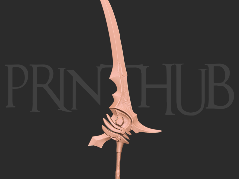 Buraitou Sword Max Level Onimusha 2 Fan Art Cosplay Prop Stl File 3D प्रिंटिंग