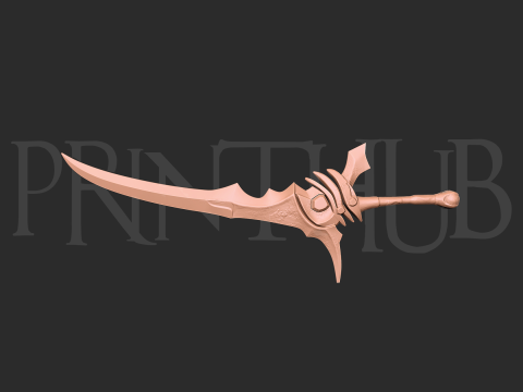Buraitou Sword Max Level Onimusha 2 Fan Art Cosplay Prop Stl File 3D प्रिंटिंग