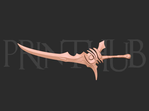 Buraitou Sword Max Level Onimusha 2 Fan Art Cosplay Prop Stl File 3D Print Model