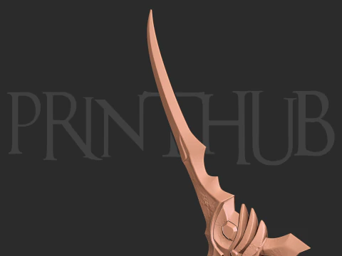 Buraitou Sword Max Level Onimusha 2 Fan Art Cosplay Prop Stl File 3D Print Model