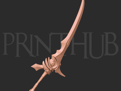 Buraitou Sword Max Level Onimusha 2 Fan Art Cosplay Prop Stl File 3D प्रिंटिंग