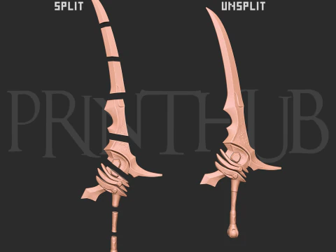 Buraitou Sword Max Level Onimusha 2 Fan Art Cosplay Prop Stl File 3D Print Model