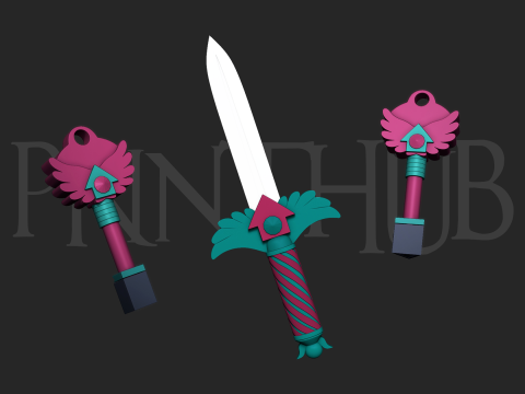 Squid Game Season 3 Hide Seek Knife Key Necklace Combo Cosplay STL Bundle 3D Printing