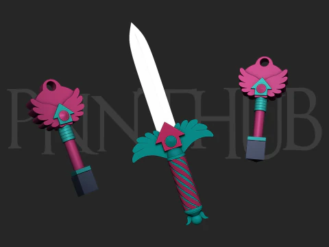 イカ ゲーム シーズン 3 かくれんぼナイフ キー ネックレス コンボ コスプレ STL バンドル 3Dプリントモデル