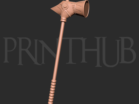 Dokoutsui Tremor Hammer Onimusha 2 Fan Art Cosplay Prop 3D Druk