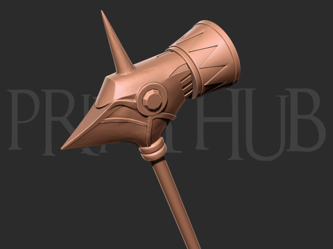 Dokoutsui Tremor Hammer Onimusha 2 Fan Art Cosplay Prop 3D Baskı