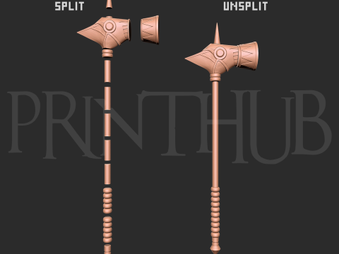 Dokoutsui Tremor Hammer Onimusha 2 Fan Art Cosplay Prop 3D Baskı
