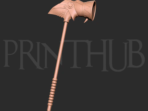 Dokoutsui Tremor Hammer Lvl 2 Onimusha 2 FanArt Cosplay Model Cetak 3D