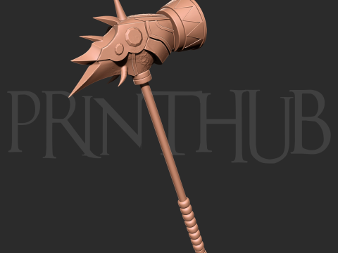 Dokoutsui Max Level Tremor Hammer Onimusha 2 Fan Art Model Cetak 3D