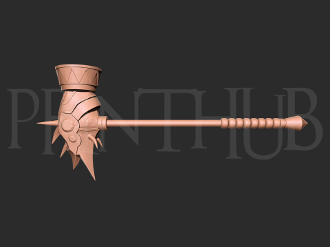 Dokoutsui Max Level Tremor Hammer Onimusha 2 Fan Art Model Cetak 3D