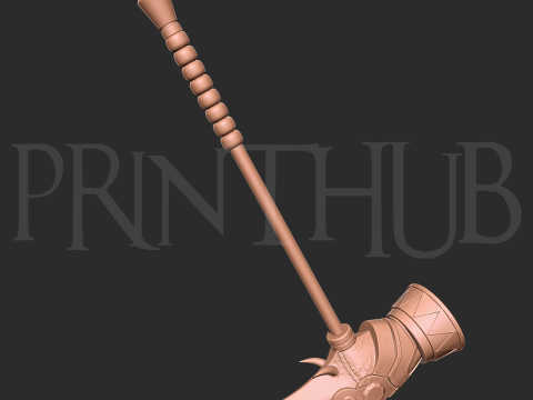 Dokoutsui Max Level Tremor Hammer Onimusha 2 Fan Art Model Cetak 3D