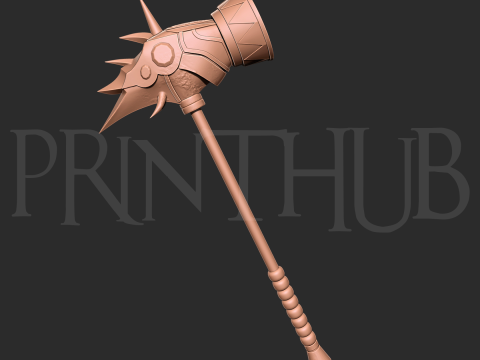 Dokoutsui Max Level Tremor Hammer Onimusha 2 Fan Art Model Cetak 3D