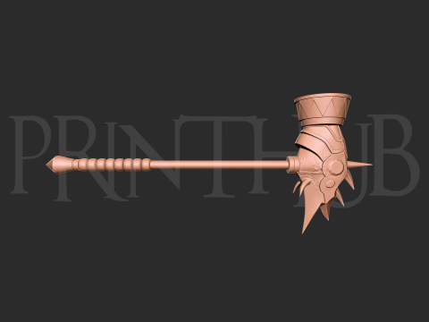 Dokoutsui Max Level Tremor Hammer Onimusha 2 Fan Art Model Cetak 3D