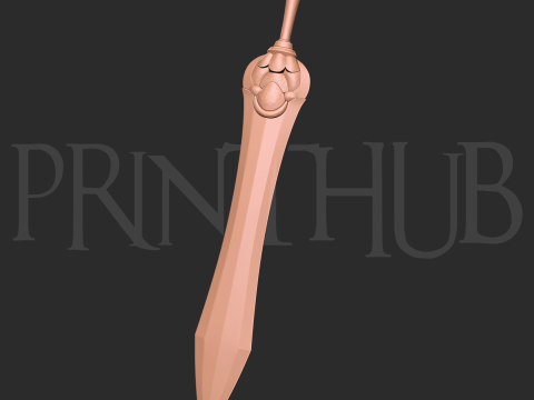 Onimusha 2 Gladius Sword Cosplay STL File for 3D Printing Fan Art Modelo de impresión 3D
