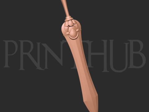 Onimusha 2 Gladius Sword Cosplay STL File for 3D Printing Fan Art Modelo de impresión 3D
