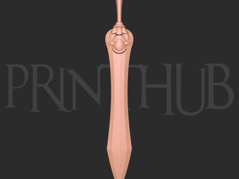 Onimusha 2 Gladius Sword Cosplay STL File for 3D Printing Fan Art Modelo de impresión 3D