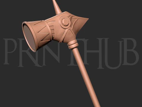 Dokoutsui Tremor Hammer Onimusha 2 Fan Art Cosplay Prop STL File 3D Print Model