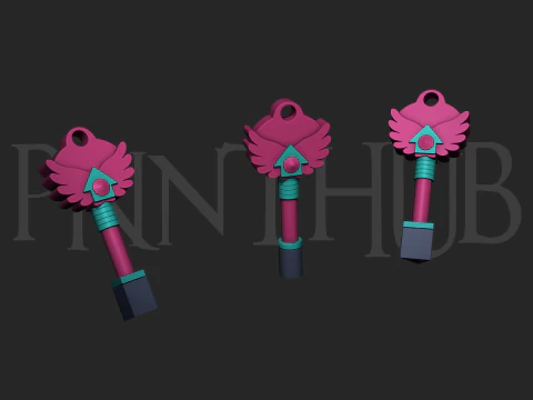 Squid Game Season 3 Hide Seek Game Key File STL Properti Cosplay Detail Tinggi Model Cetak 3D